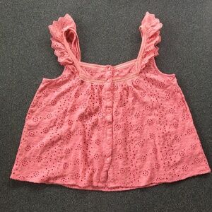 Lucky Brand Pink Lace Tank Top Size M Medium
